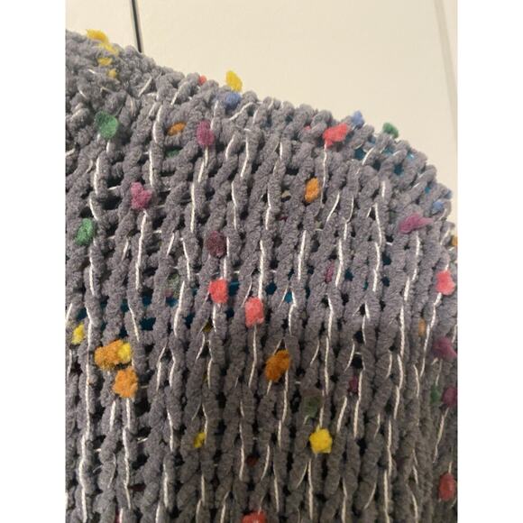 Seven 7 Seven7 Sweater Womens Chunky Knit Confetti Pullover Size Large Gray - Picture 13 of 15